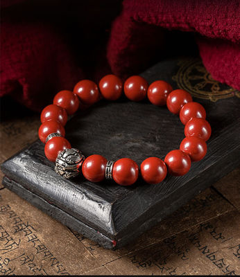 Feng Shui Bracelet For Women Lady Cinnabar Jade Gourd Bracelet Wealth Luck And Protection Red Cinnabar Beads With Gold Gourd Charm For Birthdays Graduation Gift