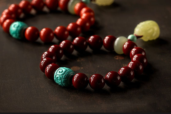 Cinnabar Bracelet For Women – Feng Shui Red Jade Beads Handmade Bracelet With Enamel Decor – Good Luck & Abundance Protection Jewelry For Daily Wear