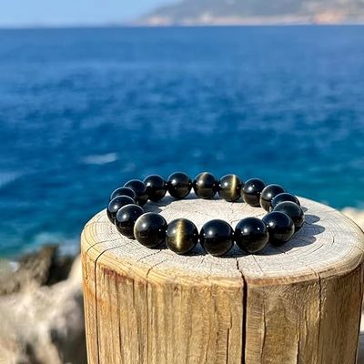 5A Grade Natural Crystal Gemstone Bracelet | Healing Energy Charged Quartz Stone Bead | Stretch String Beaded Bracelet For Women Men Teens