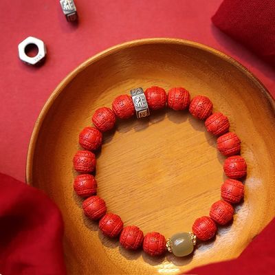 Feng Shui Amulet Red Pi Xiu Cinnabar Bracelet Prosperity Red Bead Bracelet With Charm Pi Yao Natural Stone Beads Bracelet Attract Wealth Money And Good Luck