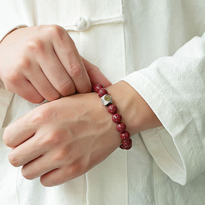 Feng Shui Amulet Red Pi Xiu Cinnabar Bracelet Prosperity Red Bead Bracelet With Charm Pi Yao Natural Stone Beads Bracelet Attract Wealth Money And Good Luck