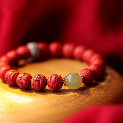 Feng Shui Amulet Red Pi Xiu Cinnabar Bracelet Prosperity Red Bead Bracelet With Charm Pi Yao Natural Stone Beads Bracelet Attract Wealth Money And Good Luck