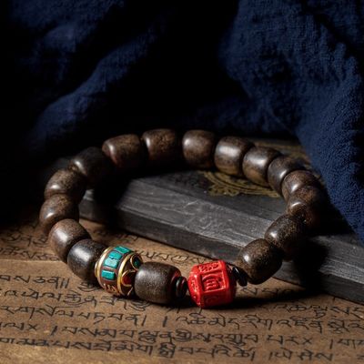 Agarwood Bracelet Round Beads Top Selling Eaglewood Bracelet Prayer Bead bracelet Mala Beaded Bracelets for Men Women Direct Supply Bracelet Premium Quality Fashion Crude Eaglewood Bracelet