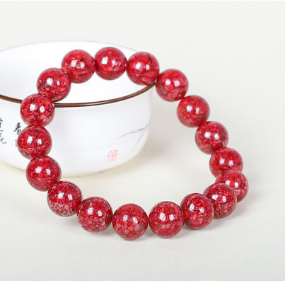 Feng Shui Wealth Lucky New Arrival Natural Cinnabar Bracelet Hetian Jade Real Gold Plated Blessing Bracelet Charm Women'S Bracelet