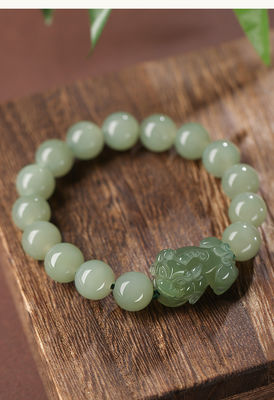 Feng Shui Wealth Bracelet Natural Hetian Nephrite Jade Bracelet Money Bag Pendant Bracelet Jade Amulet Good Fortune Lucky Charm Bracelet For Women Green Jade Bracelet