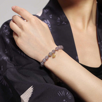 Lucky Bracelet Versatile Style Unique Design Premium Materials Handcrafted Jewelry New Retro Imitation Nephrite Jade Bracelet With A Special Pendant