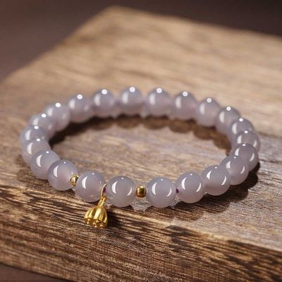 Lucky Bracelet Versatile Style Unique Design Premium Materials Handcrafted Jewelry New Retro Imitation Nephrite Jade Bracelet With A Special Pendant
