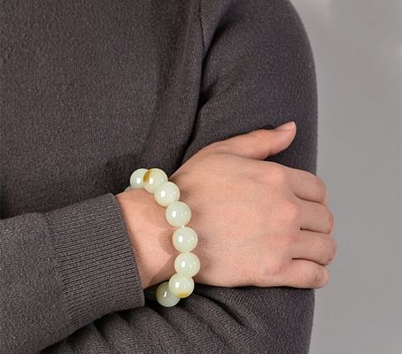 Jade Heailing Crystal Bracelet Nephrite Jade Stone Natural Stone Loose Green Jade Beads Wholesale Jewelry Gemstone Bangle Beautiful Green Natural Russian Nephrite Classic Bangle