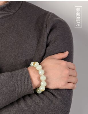 Jade Heailing Crystal Bracelet Nephrite Jade Stone Natural Stone Loose Green Jade Beads Wholesale Jewelry Gemstone Bangle Beautiful Green Natural Russian Nephrite Classic Bangle