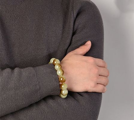 Jade Heailing Crystal Bracelet Nephrite Jade Stone Natural Stone Loose Green Jade Beads Wholesale Jewelry Gemstone Bangle Beautiful Green Natural Russian Nephrite Classic Bangle