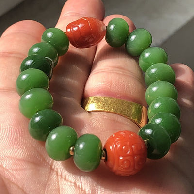 Trend Jewelry Fashion Silver Gold Chain Cute Butterfly Pendant Nephrite Jade Bracelet Bangles For Women Nephrite jade crystal bead bracelet Beads for Souvenir Gift