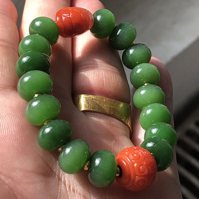 Trend Jewelry Fashion Silver Gold Chain Cute Butterfly Pendant Nephrite Jade Bracelet Bangles For Women Nephrite jade crystal bead bracelet Beads for Souvenir Gift