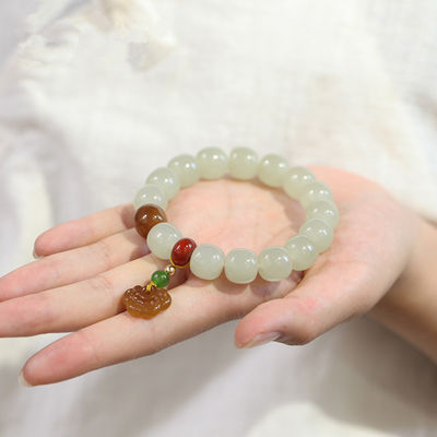 Custom Jewellery Manufacturer Wholesale 8x10mm Oval Nephrite Green Jade Bracelet Natural Stone 18k Gold Jewelry Women Fine Jewelry Gifts Genuine Natural Jadeite Real Bracelets