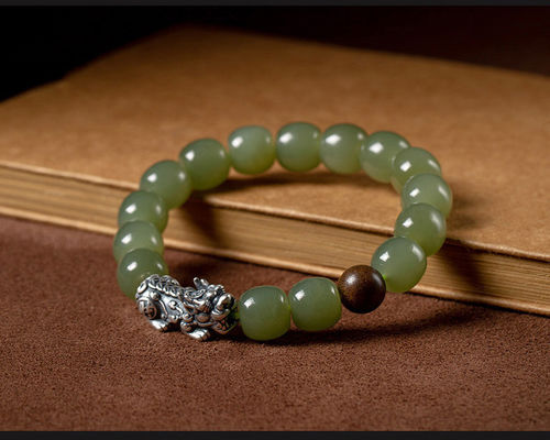 Custom Jewellery Manufacturer Wholesale 8x10mm Oval Nephrite Green Jade Bracelet Natural Stone 18k Gold Jewelry Women Fine Jewelry Gifts Genuine Natural Jadeite Real Bracelets