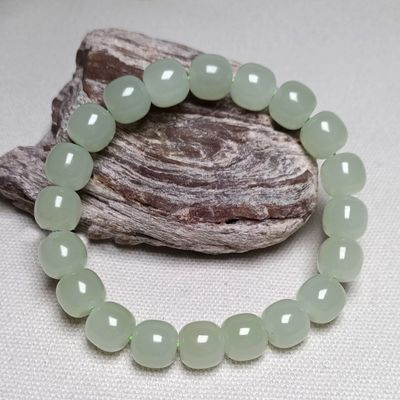 Custom Jewellery Manufacturer Wholesale 8x10mm Oval Nephrite Green Jade Bracelet Natural Stone 18k Gold Jewelry Women Fine Jewelry Gifts Genuine Natural Jadeite Real Bracelets