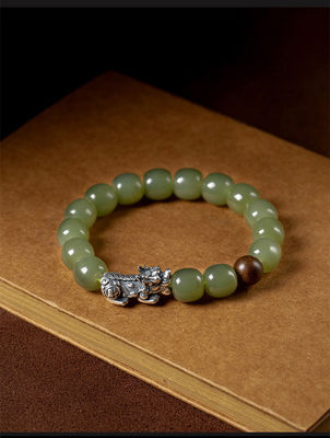 Custom Jewellery Manufacturer Wholesale 8x10mm Oval Nephrite Green Jade Bracelet Natural Stone 18k Gold Jewelry Women Fine Jewelry Gifts Genuine Natural Jadeite Real Bracelets