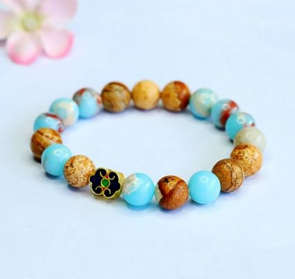 Mixed Shoushan Beads Handmade Woven Wrap Bracelet Natural Stone Bohemian Vintage Style Women'S Leather Fashion Charm Bracelets