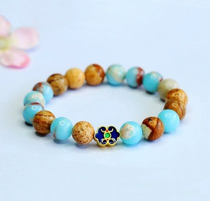 Mixed Shoushan Beads Handmade Woven Wrap Bracelet Natural Stone Bohemian Vintage Style Women'S Leather Fashion Charm Bracelets