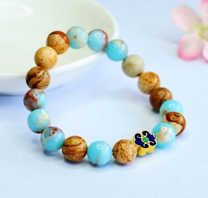 Mixed Shoushan Beads Handmade Woven Wrap Bracelet Natural Stone Bohemian Vintage Style Women'S Leather Fashion Charm Bracelets
