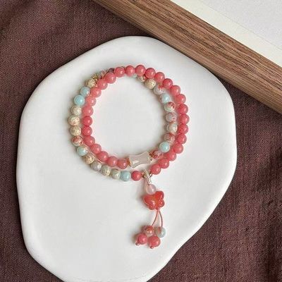 Summer Natural Shoushan Stone Party Accessory Gift Adjustable Gold Plating Flat Bracelet Fashion Handmade Jewelry Gifts For Her
