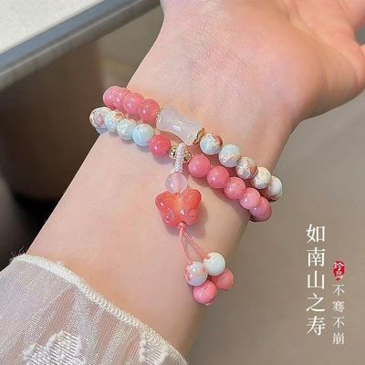 Summer Natural Shoushan Stone Party Accessory Gift Adjustable Gold Plating Flat Bracelet Fashion Handmade Jewelry Gifts For Her
