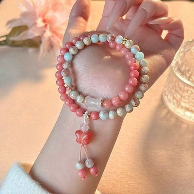 Summer Natural Shoushan Stone Party Accessory Gift Adjustable Gold Plating Flat Bracelet Fashion Handmade Jewelry Gifts For Her