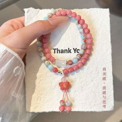 Summer Natural Shoushan Stone Party Accessory Gift Adjustable Gold Plating Flat Bracelet Fashion Handmade Jewelry Gifts For Her