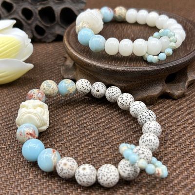 Summer Natural Shoushan Stone Bracelet For Women Beach Party Accessory Gift Adjustable Gold Plating Flat Bracelet