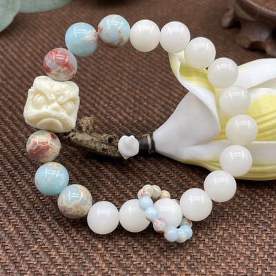 Summer Natural Shoushan Stone Bracelet For Women Beach Party Accessory Gift Adjustable Gold Plating Flat Bracelet