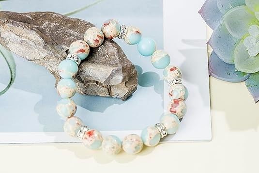Unique Mother'S Day Gift From Daughter/Son-Birthday/Christmas/Valentines Jewelry - Best Mama Bracelet With Easter Stuffers For Women-Natural Stone Bracelet For Mom