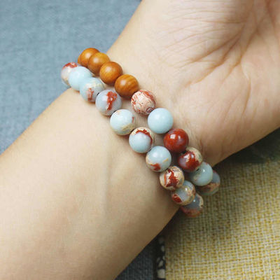 Beaded Bracelets For Women Handmade Semi Precious Natural Stone Stretch Elastic Jewelry Yoga Protection Gifts