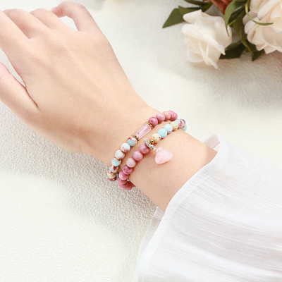Europe And United States New Natural Red Agate Pearl Shoushan Stone Beaded Bracelet Female Jewelry Wholesale Bangles Type