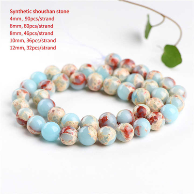 Wholesale Healing Natural Stone Loose Beads Shoushan Bracelets 4/6/8/10/12mm Gemstone DIY Bead For Jewelry Making Women And Men