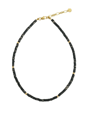 Natural Stone Women Shoushan Stone Multi Color Crystal Beads Bracelet Necklace Tiny Cylinder Natural Stone Necklace Stainless Steel Gold Beads Beaded Necklace for Women