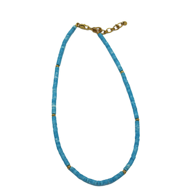 Natural Stone Women Shoushan Stone Multi Color Crystal Beads Bracelet Necklace Tiny Cylinder Natural Stone Necklace Stainless Steel Gold Beads Beaded Necklace for Women