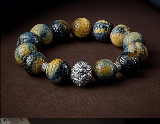 999 Silver Dragon Bracelet High Quality Natural White Opalite Crystal Bracelet Opal Polished Handicraft Fashion Healing Stone For Feng Shui For Gift