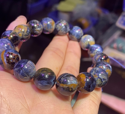 High Quality Natural Peter Stone Bracelet Storm Stone Star Sky Universe Pietersite Bracelet Blue Energy Crystal Beads Bracelet