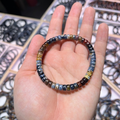 Pietersite Bracelet For Women Men'S Gifts - Protection Healing Crystal Bracelet - 8mm Gemstone Beaded Adjustable Bracelet Pulseras Para Hombres Mujer Stocking Stuffers