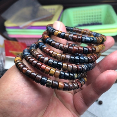 Pietersite Bracelet For Women Men'S Gifts - Protection Healing Crystal Bracelet - 8mm Gemstone Beaded Adjustable Bracelet Pulseras Para Hombres Mujer Stocking Stuffers
