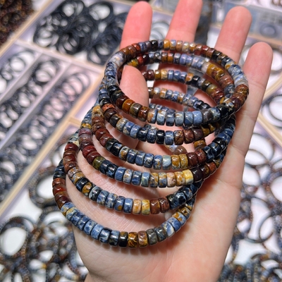 Pietersite Bracelet For Women Men'S Gifts - Protection Healing Crystal Bracelet - 8mm Gemstone Beaded Adjustable Bracelet Pulseras Para Hombres Mujer Stocking Stuffers