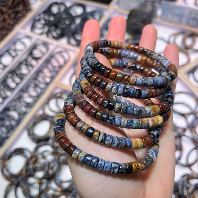 Pietersite Bracelet For Women Men'S Gifts - Protection Healing Crystal Bracelet - 8mm Gemstone Beaded Adjustable Bracelet Pulseras Para Hombres Mujer Stocking Stuffers