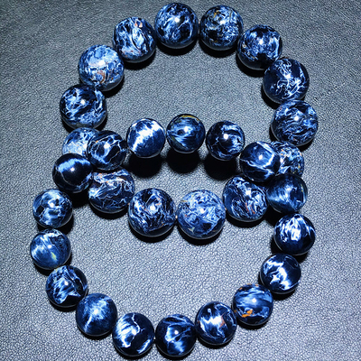 Women Men Energy Agate Jewelry Couples Gift Genuine Energy Gems Handmade Single Elastic Bangles Natural Peter Stone Pietersite Round Bead Bracelets