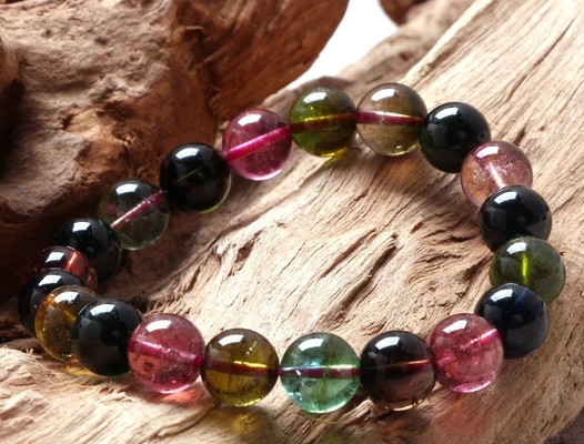 Chinese Jewelry Natural Stone Tourmaline Convallaria Flower Pendant Bracelet Women Unisex Simple Number Pattern Wedding Jewelry