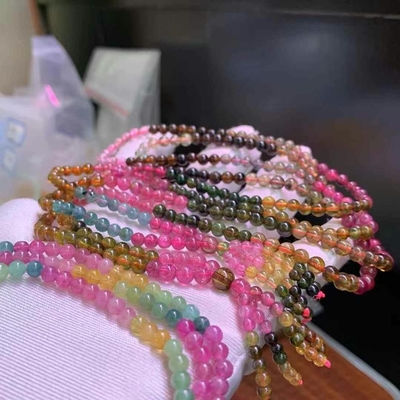 Multi Colored Tourmaline Jade Abacus Rondelle Beaded Bracelet Necklace Women Accessories Jewelry Sets Crystal Beads Bracelets Stone Jewelry For Women