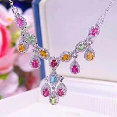 Genuine Top Quality Rainbow Candy Tourmaline Bracelet Natural Healing Crystal Tourmaline Beaded Bracelets For Women