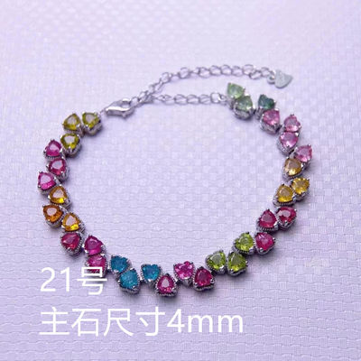 Genuine Top Quality Rainbow Candy Tourmaline Bracelet Natural Healing Crystal Tourmaline Beaded Bracelets For Women