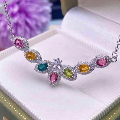 Genuine Top Quality Rainbow Candy Tourmaline Bracelet Natural Healing Crystal Tourmaline Beaded Bracelets For Women