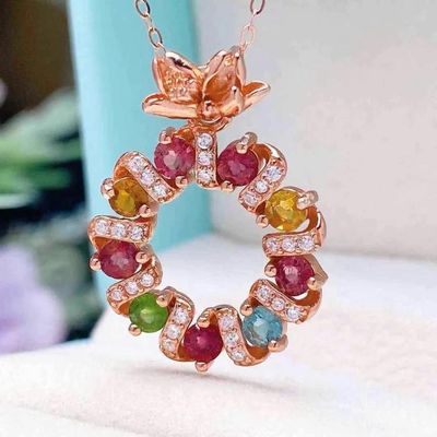 Genuine Top Quality Rainbow Candy Tourmaline Bracelet Natural Healing Crystal Tourmaline Beaded Bracelets For Women