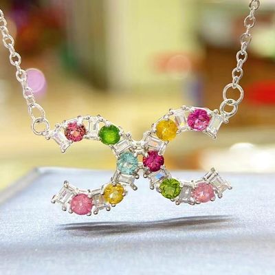 Genuine Top Quality Rainbow Candy Tourmaline Bracelet Natural Healing Crystal Tourmaline Beaded Bracelets For Women
