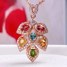 Ring, Necklace, Bracelet, New Leaf Bracelet 18K Gold Women's Candy Tourmaline Bracelet Colorful Gemstone Colorful Treasure Bracelet